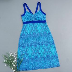 DAKINI blue paisley soft yoga dress, S.
